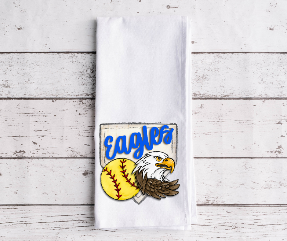 Eagles Softball Dish Towel