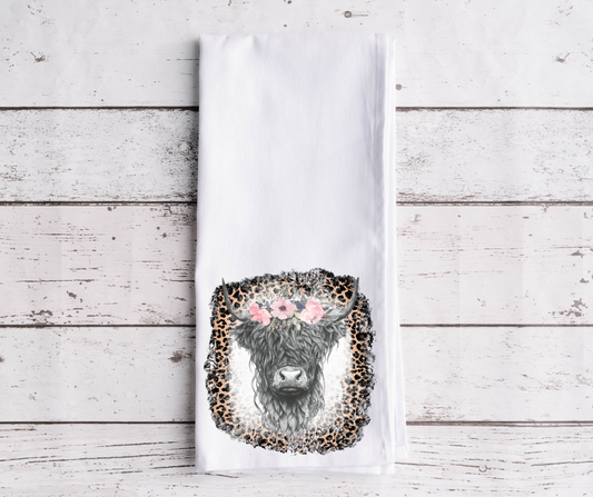 Highland Cow Dish Towel