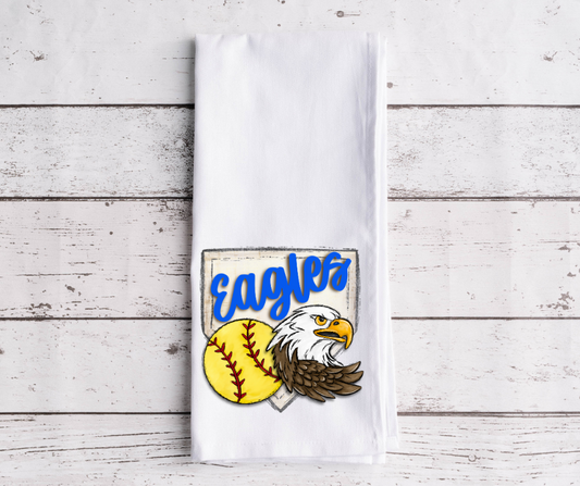 Eagles Softball Dish Towel